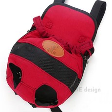원디자인 강아지앞가방 레드 펫가방