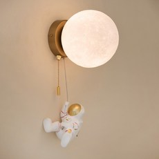 피피엘 LED 달 우주인 1등 벽등 소 램프포함 E14 KC 140x170mm 키즈조명 아이방 놀이방 PPL, E14 콘벌브 주광x1