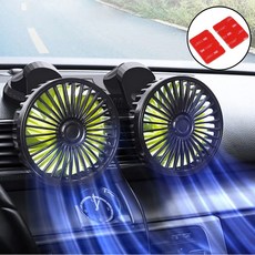 마음편한집 12V 24V 겸용 USB 차량 선풍기 서큘레이터, 블랙