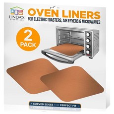 오븐 바닥용 토스터 오븐 라이너 (4팩) 재사용 가능한 논스틱 내열성 토스터 라이너 Breville Cuisinart Black & Decker Dash 등과 호환 - 에어 프
