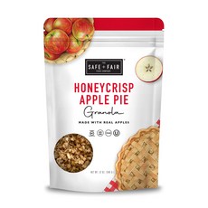 안전하고 공정한 프리 딸기 쇼트케이크 그래놀라 - 식물성 Safe + Fair Honeycrisp Apple Pie Granola – Gluten-Free Vegan & Pl, 340g, 1개, 허니 크리스프 애플 파이