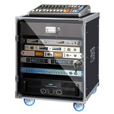 오디오 랙케이스 이동식 콘솔 스피커 음향 공연 상자, 6U 바퀴 27.5cm 41cm, 기본 색상