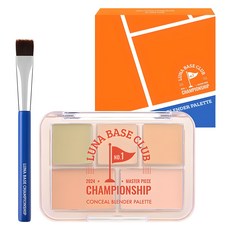 LunA Base Championship遮瑕調色盤 6g+平頭遮瑕刷組, 1組, 01 Clear Cover