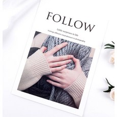 歐美風英文雜誌畫冊 攝影背景道具 網美美食化妝品服飾美甲 擺拍道具 27*21cm 24頁, 1個, FOLLOW款