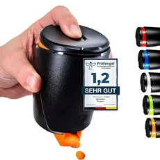 휴대용 야외 스낵 컵 땅콩 디스펜서 비 스틱 핸드 스토리지 컵 식품 주석 가정용 플라스틱 소재 휴대하기, 03 주황색