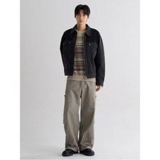 [에잇세컨즈.] [에잇세컨즈] 믹스드 패브릭 빈티지 트러커 - 네이비 (456139CCOR)