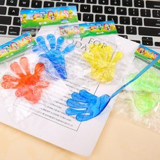 彈性伸縮黏黏手玩具 爬牆整蠱懷舊小玩具, 粘性手掌, 1個