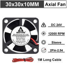 Gdstime 3010 팬 24V 듀얼 볼 쿨링 3cm DC 5V 라디얼 브러시리스 축류 프린터 미니, 11 24V Sleeve 2P2.54 1M, 01 5PCS