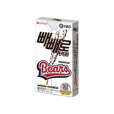 KBO X 화이트쿠키 빼빼로 두산 베어스, 37g, 15개