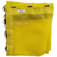 대형 트램폴린 실내외 점핑매트 방방이 철제 프레임 놀이기구 운동용품 성인용 야외용, 1개, 9_옐로우링추가1.66x1.66m48개