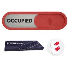 긱베어 재실표시 도어 사인 방해금지 + 양면 스티커 2개, OCCUPIED, 3.레드