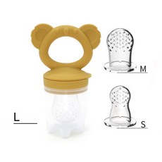 台灣FDA 贈3個網袋 咬咬樂 果汁咬咬樂 蔬果咬咬樂 副食品餐具, 無尾熊芒果