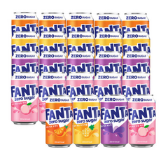 환타 제로 오렌지+파인+포도+피치 (총 ), 24개, 350ml