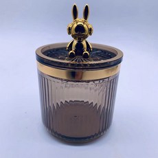 精品上新 ins風 高顏值便攜創意牙籤筒收納棉籤筒棉籤罐防塵帶蓋小紅書同款 上新, 小兔菸灰棉籤筒, 1個