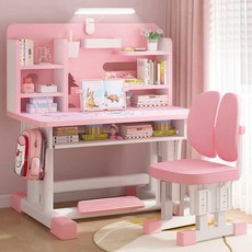 초등학생책상 신학기 어린이책상의자세트 심플 주니어 블루/흰 램프 랙 60 + 의자