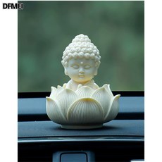 DFMEI 如來佛蓮花車載擺件汽車中控臺高檔車內裝飾品平安大氣國風, 1個, 【如來佛蓮花擺件】:如圖