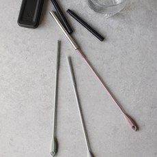 실리콘 빨대솔 빨대 세척솔 틈새 스트로우 브러쉬 csm*980vZ, 다크그린