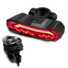 腳踏車智慧剎車尾燈 USB充電警報器 轉向LED尾燈, 新款 - 支架遙控器