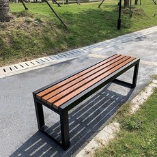 공원 의자 야외 나무색 벤치 철제 대기 버스정류장 광장, 1.8m 플라스틱 우드 티크 야외 추천