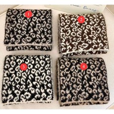 桃園出貨ing 複古辣妹風豹紋羊毛針織圍巾 女 冬季新款 高級感 加厚保暖圍脖