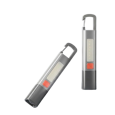 多功能變焦手電筒 USB充電 掛勾設計 伸縮變焦 露營適用, 1個