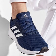 adidas 愛迪達 男式海軍日常運動鞋輕便跑步鞋寬腳球訓練鞋