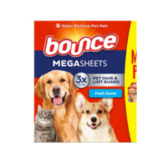 bounce Bounce寵物除毛Mega Sheets烘衣紙，有效去除毛髮、清新香味, 烘衣紙, 1個