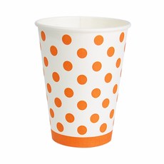 30번 라인도트 컵 8oz 6입 [오렌지], 1개입