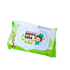 Happy bebe 純水濕紙巾 無香款 86抽 12包入 (純水製成 溫和親膚), 1箱, 12個裝, 60g