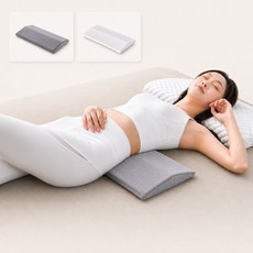 Lunoire 허리베개 메모리폼 쿠션 허리 지지 통기성 좋은 편안한 수면 안정적인 자세, 그레이