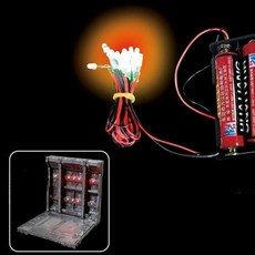 건담 피규어 장식장 장비랙 LED 램프 장식 베이스, 1개, VT-1055 레드