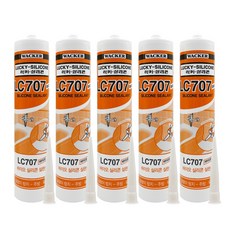 럭키실리콘 LC707 바이오 실리콘 욕실용 주방 실리콘 (투명), 5개