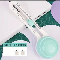 1pc 원형 종이 커터 스크랩북 카드 모양 DIY 라운드 나이프 360 로터리 서클, 02 Green