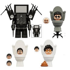 비브랜드 스키비디 토일렛 피규어 미니블록 타이탄 스피커맨 카메라맨 티비맨 클락맨 드릴맨 세트 12종 호환, C4종, 1개