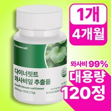 다이너핏트 와사비잎 추출물100% 정품 식약청인증, 1개, 120정