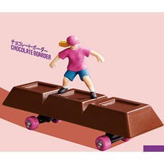 Standstones 微型滑板 扭蛋 轉蛋 玩具, 1個, 巧克力