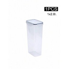 캔들공병 1/2/4pcs 밀폐 식품 저장 용기 라벨과 펜이 있는 주방 저장용 재사용 가능한 뚜껑이 2.8L 플라스틱 상자, 1pcs