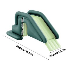 펌프가 계단 바운서 슬라이드 수영장 물놀이 미끄럼틀 팽창식 워터슬라이드 워터 에어바운스 용품 있는 가정용 캐슬 여름 놀이 에어풀장 상업용 넓은, green slide, 1개