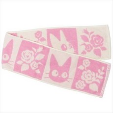 宮崎駿龍貓/魔女宅急便小黑炭棉質毛巾 - 日本進口運動/長/擦汗毛巾 - 日本丸真, 1個, 魔女宅急便(粉), 粉