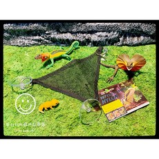 蛋叔叔-REPTIZOO 三角吊床 鬆獅蜥/睫角守宮/綠鬣蜥/傘蜥適用 搖籃/曬床/睡床/吊網 熱點/聚集地, 1個, 大