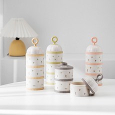 티지엠 분유케이스 휴대용 분유통 분유소분통 신생아 아기, 베리에디션-웜그레이, 1개