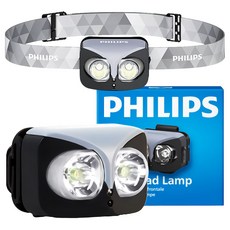 필립스 초강력 LED 헤드랜턴 캡라이트 낚시 캠핑 등산 모션 센서 안전모 작업용 헤드라이트 헤드램프 SFL3342, 1개