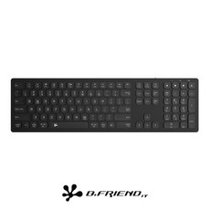 【B.Friend】RB730無線雙模智能鍵盤 藍牙2.4G無線靜音剪刀腳鍵盤, 經典黑