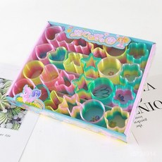 小號彩虹圈兒童塑料玩具彈簧圈疊疊圈寶寶益智玩具伸縮彈力圈, 1個, 心形,1個裝