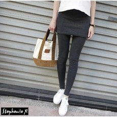 假二件內搭褲裙 Korea【現貨中】StephenieX 服飾, 黑,M