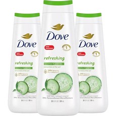 도브 고 프레시 쿨 모이스처 바디 워시 오이 & 그린 티 향, 3개, 591ml