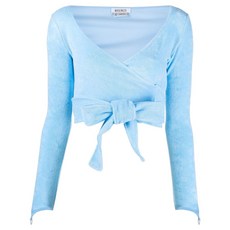 메이지윌렌 크롭 니트 랩 스타일 탑