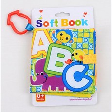 寶寶布書A6N 環保早教益智布書 嬰幼兒啟蒙布書 牙膠布書 數字 字母 兒童 手工 布藝布書 帶牙膠, 字母款