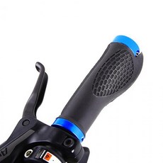 바엔드 미끄럼방지손잡이 논슬립 자전거 핸들 그립 2세트 블랙 블루, 2개, 기본