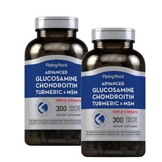 피핑락 글루코사민 콘드로이친 MSM 터메릭 트리플스트랭스 PipingRock Glucosamine Chondroitin Turmeric, 2개, 300정